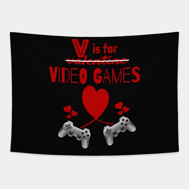 funny Gamer valentine gift Tapestry by summerDesigns