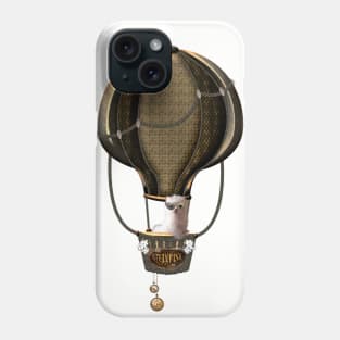 Steampunk, hot air ballon with cute steampunk  puppy Phone Case