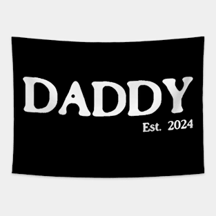 Daddy Est 2024 New Dad Expecting Father Gift Tapestry