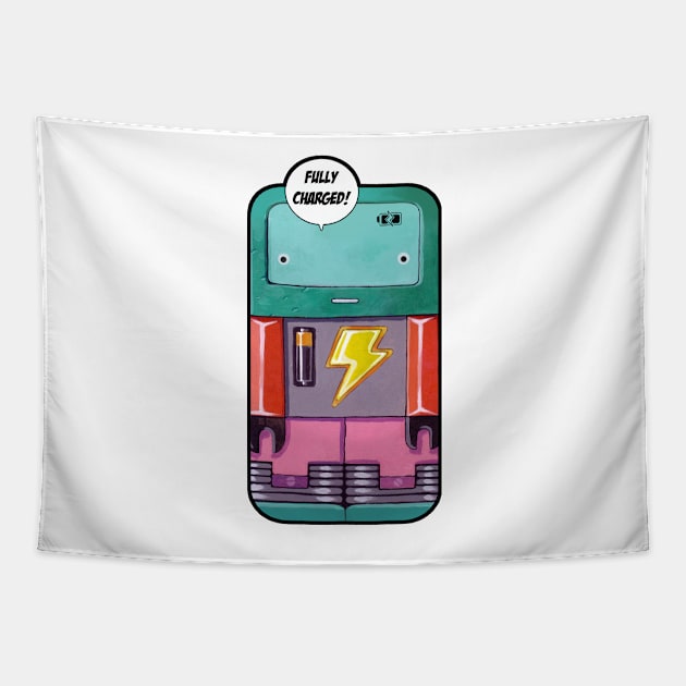 Fully, fully charged Tapestry by BatistaStudio