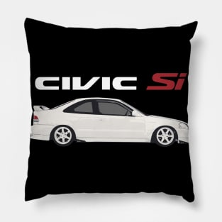 Civic SI 99 WHITE COUPE ON VOLK RAYS Pillow