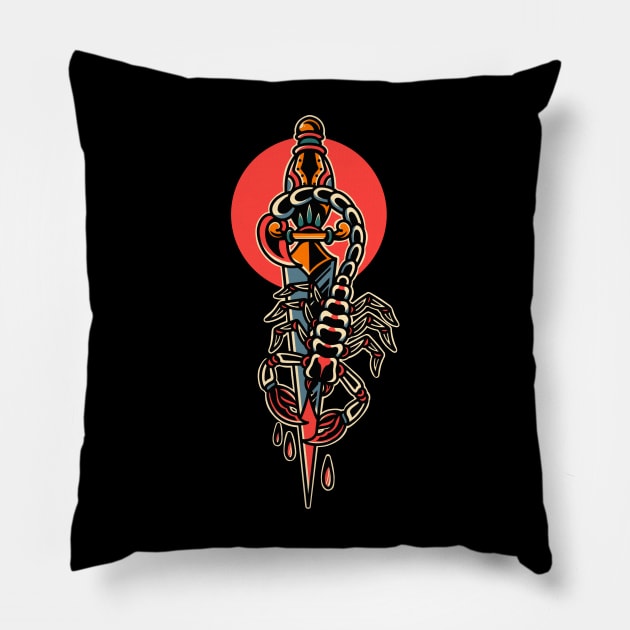 Scorpion Knife Pillow by ILLUSTRA.13