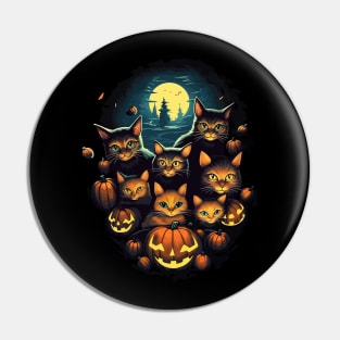 Halloween Cute Black Cats Lover Pin