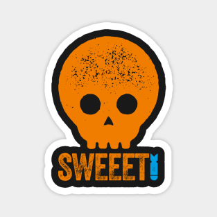 SWEEET! TOTALLY AWESOME SKULL MOTIF Magnet