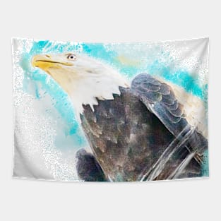 Golden Eagle Bird Animal Wildlife Forest Nature Watercolor Tapestry