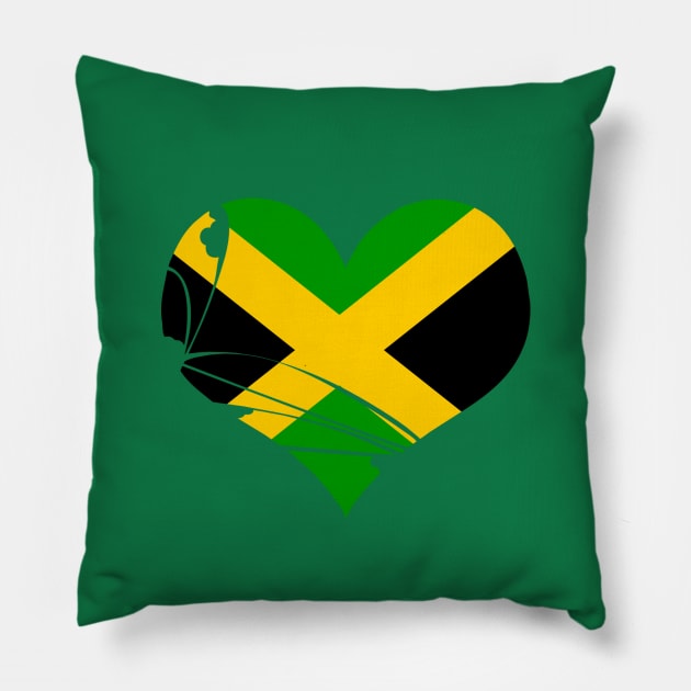 Jamaica heart Pillow by Sinmara