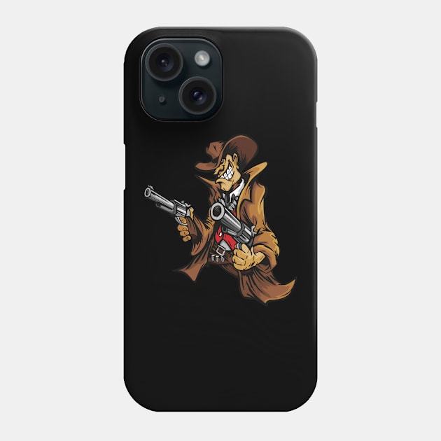 Gunman Thug With Weapons In Hands Phone Case by jonathanptk