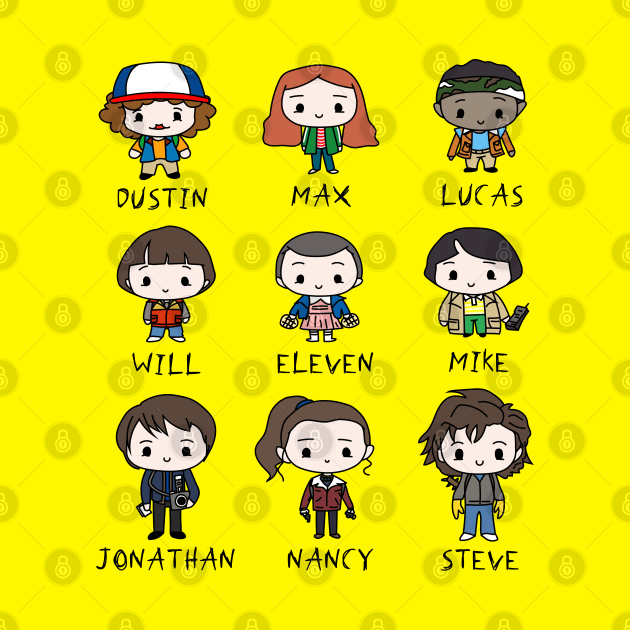 Stranger Things Kids Fan Art Chibis by chibicrayon