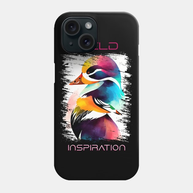 Mandarin Duck Wild Nature Animal Colors Art Painting Phone Case by Cubebox