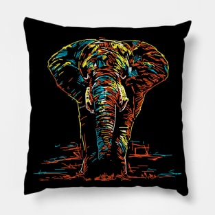 Abstract colourful elephant Pillow