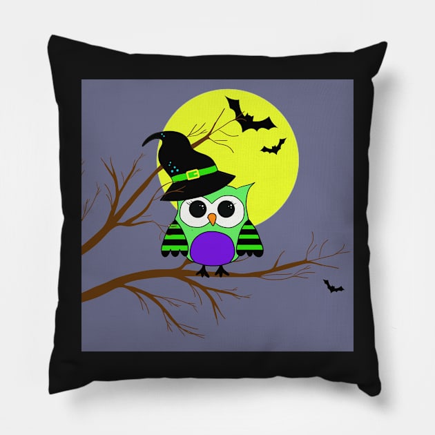 Halloween Owl Pillow by GalartCreations