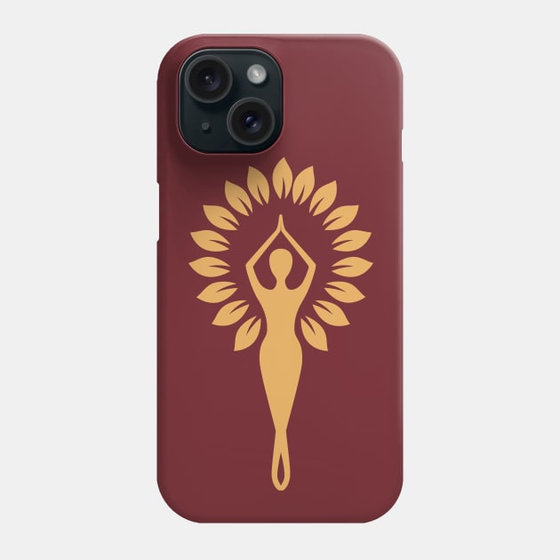 Silhouette of a female doing pilates and yoga. Phone Case by TheDesigNook