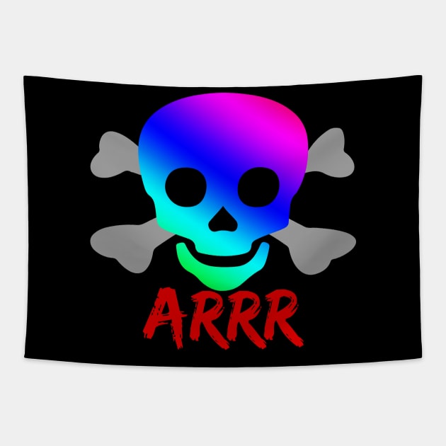 Jolly Roger Colourful Tapestry by Recapaca