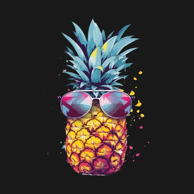 Pineapple with Sunglasses by WAADESIGN