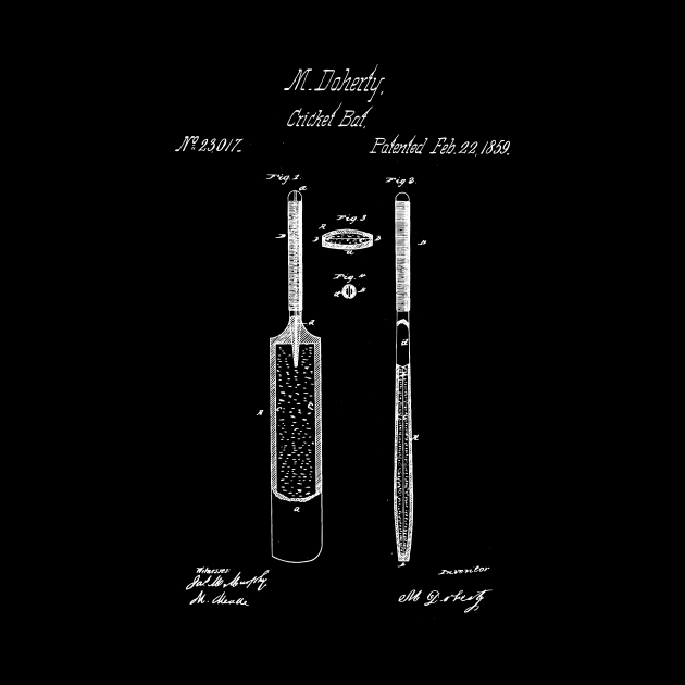 Cricket bat Patent 1859 by Anodyle