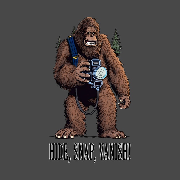 Bigfoot On A Human Photo Safari by MerlinArt