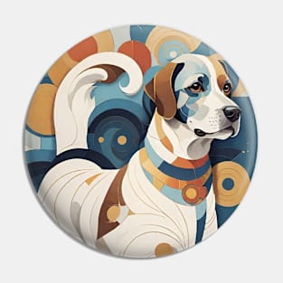 Gustav Klimt Inspired: Vibrant Pooch - Colorful Canine Delight Pin