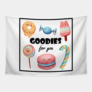 Sweets with cute smiles on T-shirt Tapestry