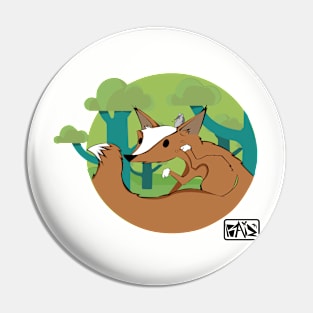 mouse & fox Pin