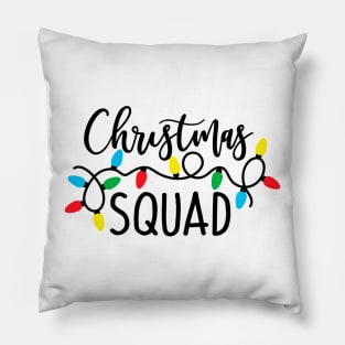 Christmas Squad fun Xmas lights design Pillow