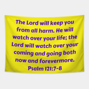 Bible Verse Psalm 121:7-8 Tapestry