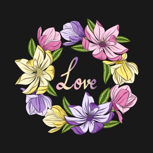 Love - Magnolia Flowers T-Shirt