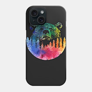 Bear Forest Paint Design Phone Case