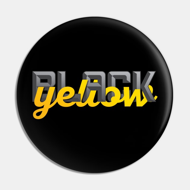 Black and Yellow Pittsburgh Fan Pin by polliadesign