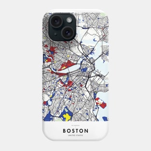 Boston (United States) Map x Piet Mondrian Phone Case