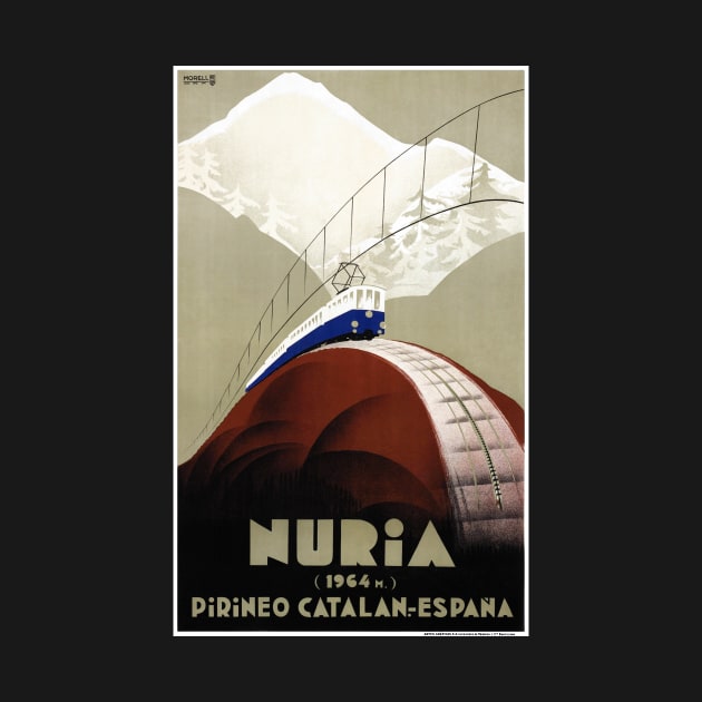 Vintage Travel Poster Nuria Spain by vintagetreasure