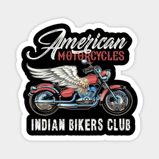 Vintage american motorcycle indian bikers old club Magnet