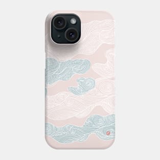 Vintage Pink Sky with Line Could Phone Case