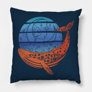 Whale Between The Stars Pillow