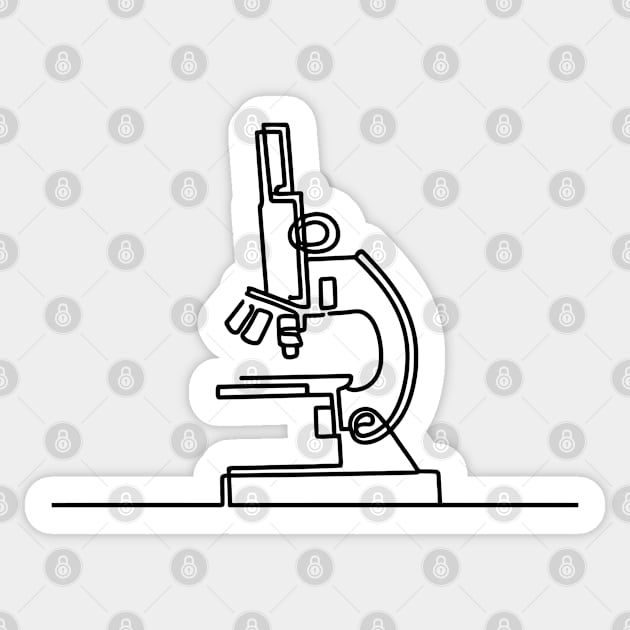 microscope line drawing - Microscope - Sticker | TeePublic