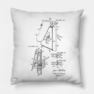 Fire Alarm Box Vintage Patent Hand Drawing Pillow