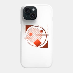 Geometric abstract minimal red Phone Case