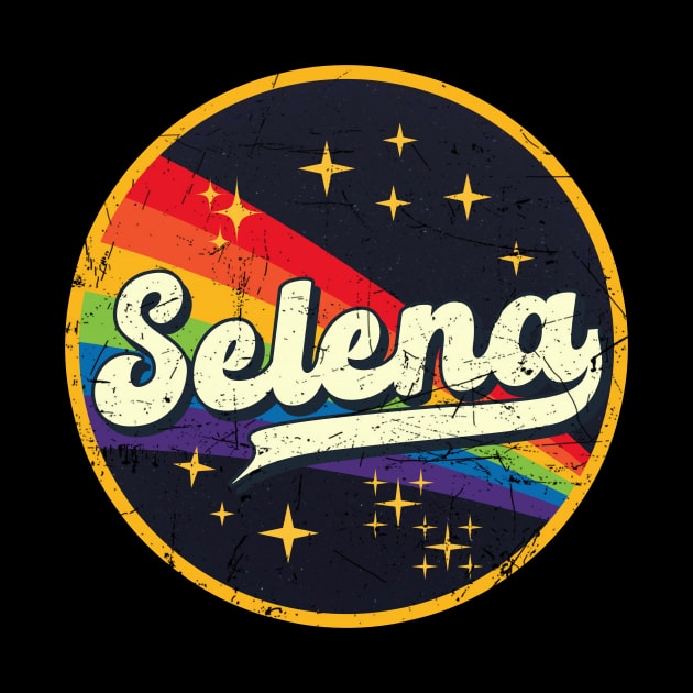 Selena // Rainbow In Space Vintage Grunge-Style by LMW Art