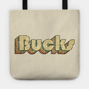 Bucks // Vintage Rainbow Typography Style // 70s Tote