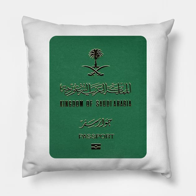 Saudi Arabia Passport Pillow by Islanr