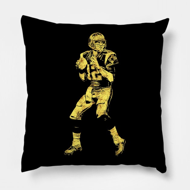 UNIQUE Football Player abstract artwork / Great Gift Idea for Dad, Husband or Boyfriend Pillow by Naumovski