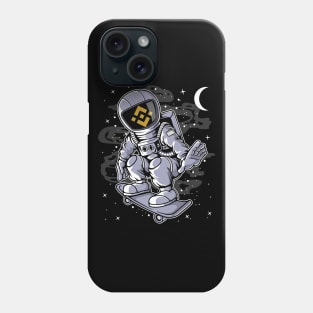 Astronaut Skate Binance BNB Coin To The Moon Crypto Token Cryptocurrency Blockchain Wallet Birthday Gift For Men Women Kids Phone Case