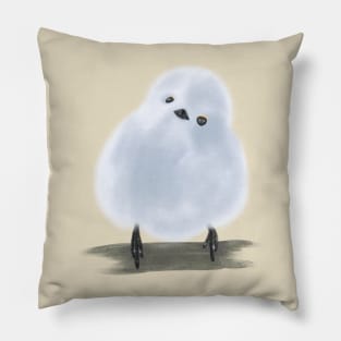 Fluffy snowball bird Pillow