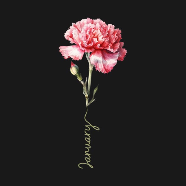 Carnation - January Birth Month Flower by Mistywisp