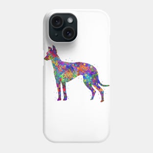 Greyhound dog watercolor Phone Case