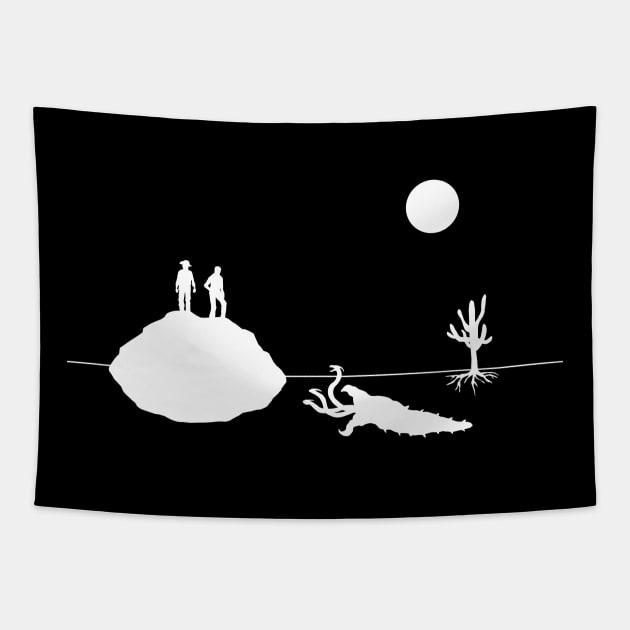 Graboid Country - white Tapestry by CCDesign