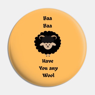 Baa Baa Black Sheep Pin