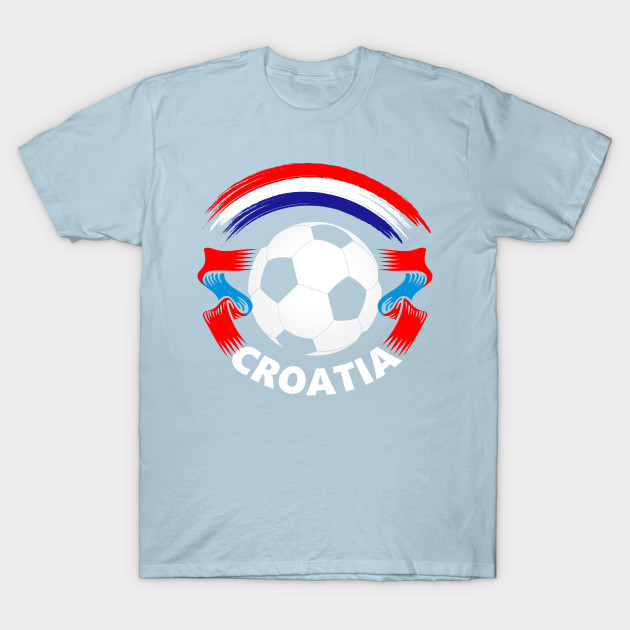 Disover Croatia Soccer Fan Shirt with Croatian Flag and Football - Croatia Football - T-Shirt