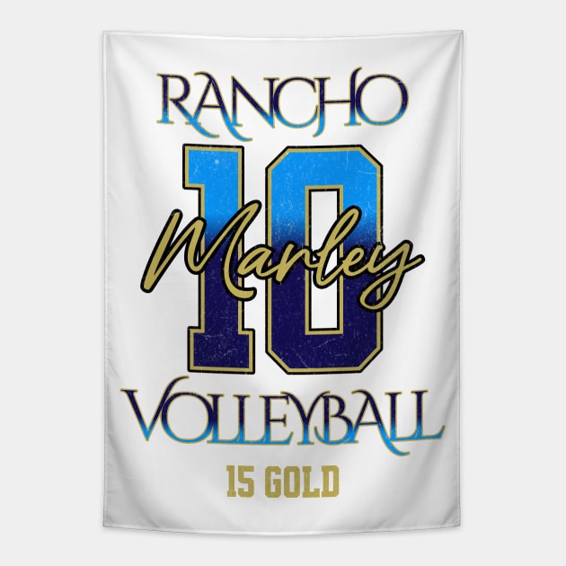 Marley #10 Rancho VB (15 Gold) - White Tapestry by Rancho Family Merch