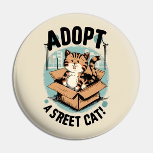 Adopt a Street Cat Pin