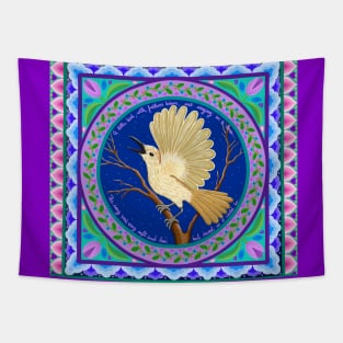 Evening Bird Song Mandala Tapestry